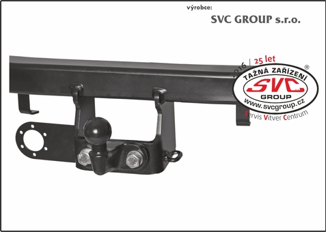 Tažné zařízení a přírubový čep SVC10
Tento systém je určený pro vozidla s vyšší užitnou hmotností a to jak na podélné, tak i svislé zatížení.
Jeho využití je především u tažných zařízení určených pro dodávková velká MPV+SUV vozidla.  