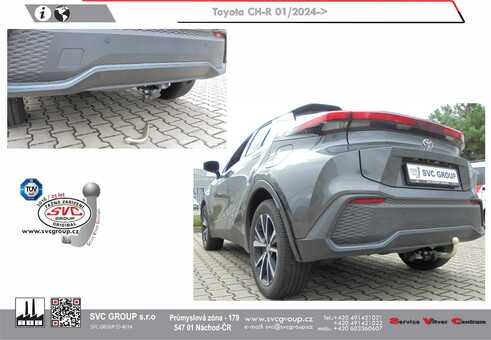 Tažné zařízení Toyota C-HR 2016 -
Maximální zatížení 90 kg
Maximální svislé zatížení bottom kg
Katalogové číslo 002-503