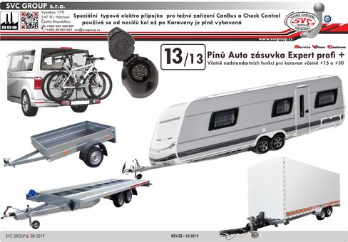 13 pólová elektro přípojka tažné zařízení SVC Group ecs MB-081-H1