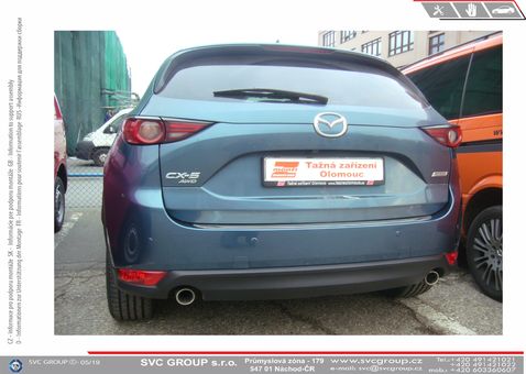 Tažné zařízení Mazda CX 5 2011-> a 2017->
Maximální zatížení 120 kg
Maximální svislé zatížení bottom kg
Katalogové číslo 003-495