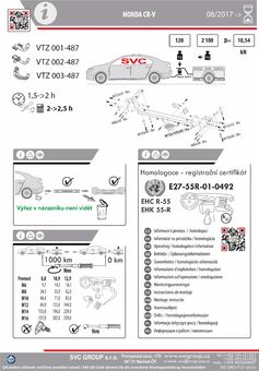 Tažné zařízení Honda CR-V
Maximální zatížení 120 kg
Maximální svislé zatížení bottom kg
Katalogové číslo 003-487