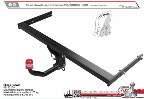 Tažné zařízení Škoda Octavia iV s přípravou
Maximální zatížení 120 kg
Maximální svislé zatížení middle_bottom_prep kg
Katalogové číslo 6.701-350