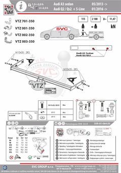 Tažné zařízení Audi Q2
Maximální zatížení 115 kg
Maximální svislé zatížení middle_bottom_prep kg
Katalogové číslo 7.002-350