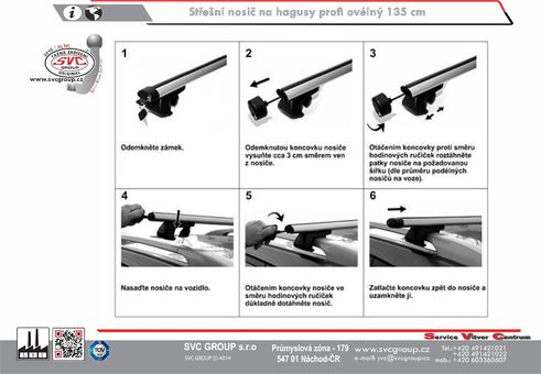 Střešního nosič univerzální 
Český výrobce tažných zařízení SVC GROUP