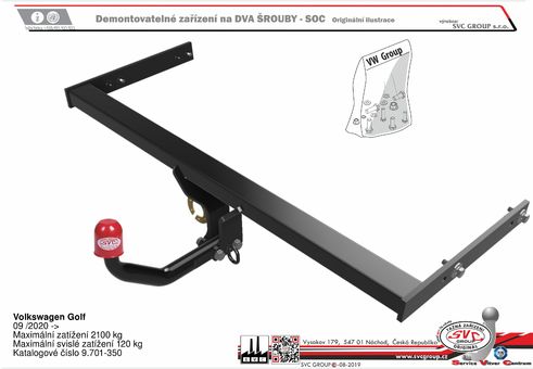 Tažné zařízení Golf VIII Variant 2020+
Maximální zatížení 120 kg
Maximální svislé zatížení middle_bottom_prep kg
Katalogové číslo 9.701-350