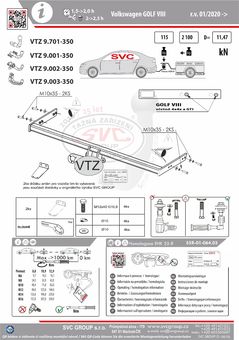 Tažné zařízení VW GOLF Variant VIII 2020
Maximální zatížení 115 kg
Maximální svislé zatížení middle_bottom_prep kg
Katalogové číslo 9.002-350