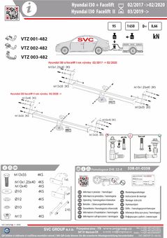 Tažné zařízení Hyundai i30 2020 -
Maximální zatížení 95 kg
Maximální svislé zatížení bottom kg
Katalogové číslo 002-482