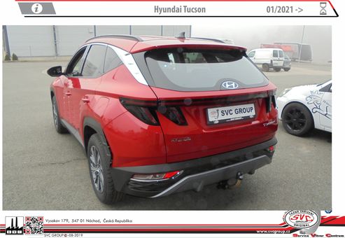 Tažné zařízení Hyundai Tucson N- Line 2021 -
Maximální zatížení 105 kg
Maximální svislé zatížení bottom kg
Katalogové číslo 002-509