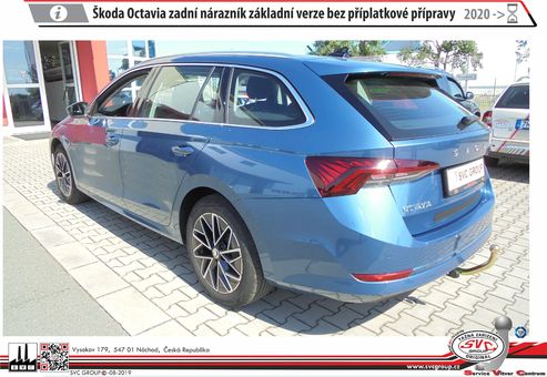 Tažné zařízení Škoda Octavia Combi IV bez přípravy
Maximální zatížení 120 kg
Maximální svislé zatížení middle_bottom_prep kg
Katalogové číslo 002-502