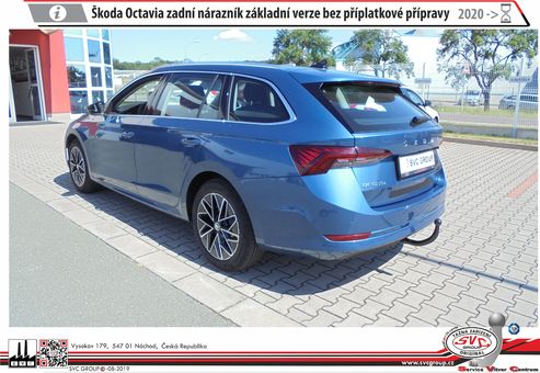 Tažné zařízení Škoda Octavia Combi IV bez přípravy
Maximální zatížení 120 kg
Maximální svislé zatížení middle_bottom_prep kg
Katalogové číslo 003-502