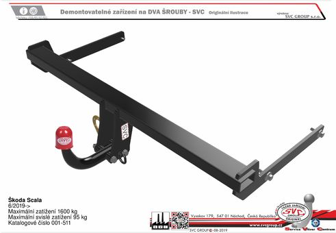 Tažné zařízení Škoda Scala
Maximální zatížení 95 kg
Maximální svislé zatížení middle_bottom_prep kg
Katalogové číslo 001-511