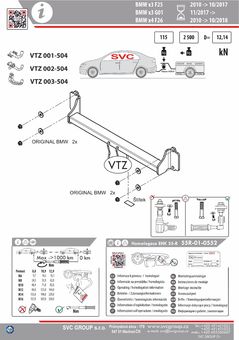 Tažné zařízení BMW X3   2013 - 2017- >
Maximální zatížení 115 kg
Maximální svislé zatížení bottom kg
Katalogové číslo 001-504