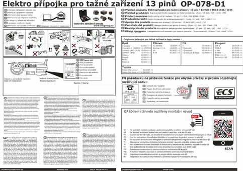 13 pinů originální auto zásuvka pro 