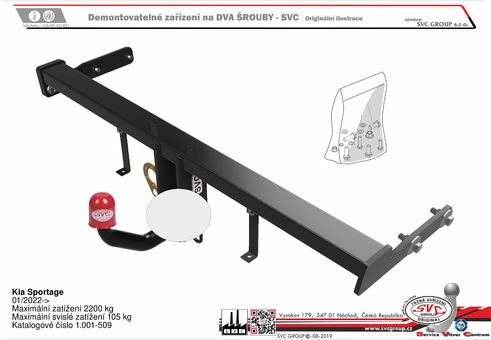Tažné zařízení KIA Sportage 2022 ->
Maximální zatížení 105 kg
Maximální svislé zatížení bottom kg
Katalogové číslo 1.001-509