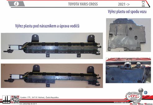 Tažné zařízení Toyota Yaris Cross  04/2021-
Maximální zatížení 95 kg
Maximální svislé zatížení bottom kg
Katalogové číslo 001-519