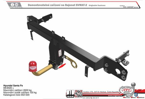 Tažné zařízení Hyundau Santa Fe 2020 >
Maximální zatížení 120 kg
Maximální svislé zatížení bottom kg
Katalogové číslo 002-520