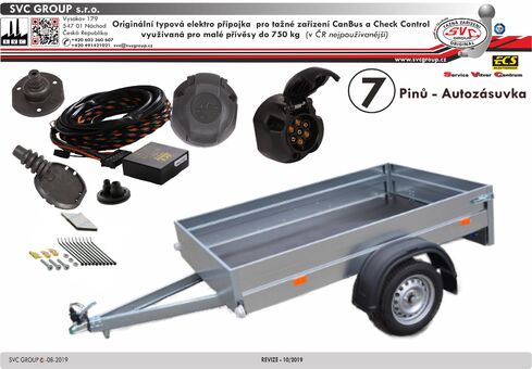 7 pólová elektro přípojka pro tažné zařízení originální  MG-004-BX