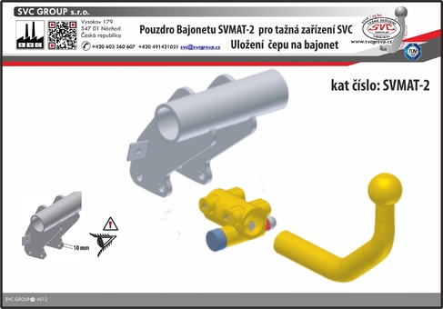 Tažné zařízení kulový čep na dva šrouby SVMAT-2
náhradní díl