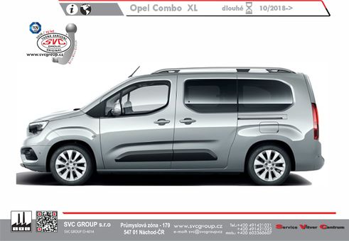 Tažné zařízení Opel Combo XL 2018 -
Maximální zatížení 95 kg
Maximální svislé zatížení bottom kg
Katalogové číslo 102-229