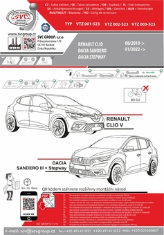 Tažné zařízení Dacia Sandero + Stepway
Maximální zatížení 85 kg
Maximální svislé zatížení bottom kg
Katalogové číslo 003-523