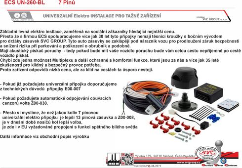 ECS un-260-BL Univerzální cambus pro tažné zařízení