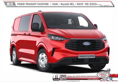 Tažné zařízení FORD TRANSIT CUSTOM
Maximální zatížení 180 kg
Maximální svislé zatížení bottom kg
Katalogové číslo 001-541