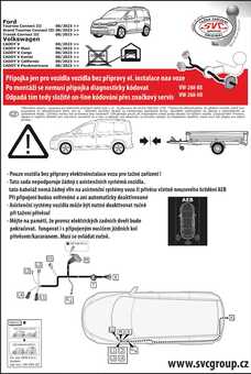 7 pólová elektro přípojka pro tažné zařízení originální ECS  VW-288-BX