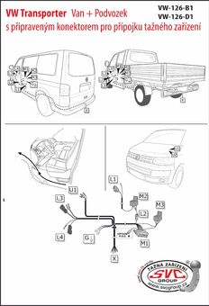 13 originální elektro instalace tažné zařízení expert VW-126-D1