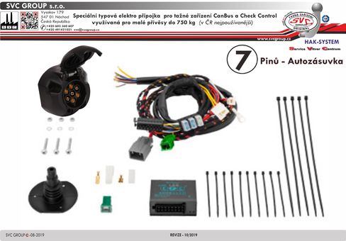 auto zásuvka tažné zařízení svc HAK SYSTEM 7 pinů ESV12270554