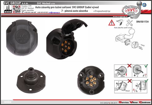 autozásuvka zapojení pro tažné zařízení 7 pin ESV12270554