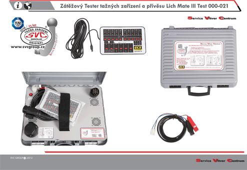 Zkušební tester tažného zařízení a karavanů
Výrobek využívá více možností použitých kufrů.  SVC GROUP