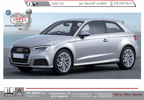 Tažné zařízení Audi A3 HB 2 dveřový
Maximální zatížení 75 kg
Maximální svislé zatížení bottom kg
Katalogové číslo 042-761