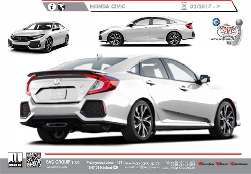 Tažné zařízení Honda Civic (ne Sport / Sport +) FK
Maximální zatížení 75 kg
Maximální svislé zatížení bottom kg
Katalogové číslo 042-811