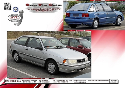 Tažné zařízení Hyundai Accent  1994 1999
Maximální zatížení 60 kg
Maximální svislé zatížení bottom kg
Katalogové číslo 020-901