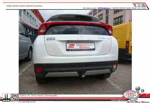 Tažné zařízení Mitsubishi Eclipse Cross GA
Maximální zatížení 80 kg
Maximální svislé zatížení bottom kg
Katalogové číslo 050-663