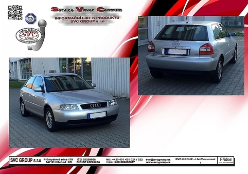 Tažné zařízení Audi A3 1996 - 2003
Maximální zatížení 75 kg
Maximální svislé zatížení bottom kg
Katalogové číslo 001-116