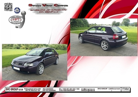 Tažné zařízení Audi A3 vč. S3 2003 - 2012
Maximální zatížení 75 kg
Maximální svislé zatížení bottom kg
Katalogové číslo 002-115