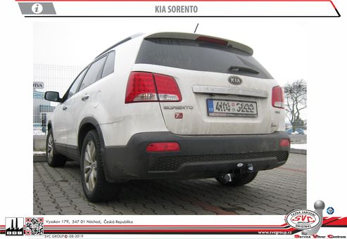 Tažné zařízení Kia Sorento   2012
Maximální zatížení 120 kg
Maximální svislé zatížení bottom kg
Katalogové číslo 001-260