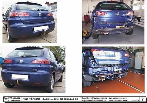 Tažné zařízení Seat Ibiza  2002 - 2008
Maximální zatížení 50 kg
Maximální svislé zatížení bottom kg
Katalogové číslo 001-094 S