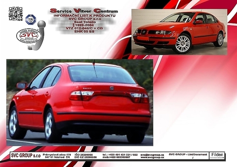 Tažné zařízení Seat Toledo 1999 - 2004
Maximální zatížení 50 kg
Maximální svislé zatížení bottom kg
Katalogové číslo 012-043/CB