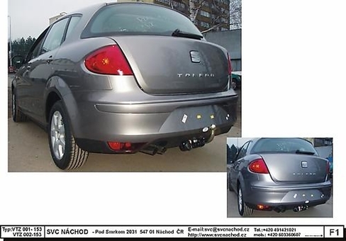 Tažné zařízení Seat Toledo 2004 - 2012
Maximální zatížení 75 kg
Maximální svislé zatížení bottom kg
Katalogové číslo 002-153