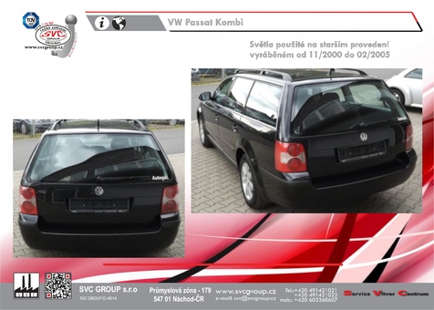 Tažné zařízení VW Passat Combi Ne pro 4x4
Maximální zatížení 85 kg
Maximální svislé zatížení bottom kg
Katalogové číslo 003-032