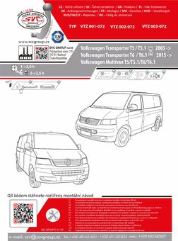 Tažné zařízení VW Transporter T5
Maximální zatížení 150 kg
Maximální svislé zatížení bottom kg
Katalogové číslo 001-072