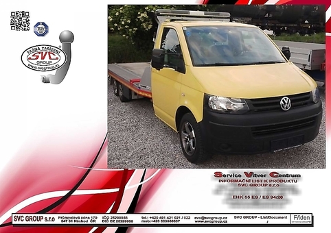 Tažné zařízení VW Transporter T5 / T6.1 Pick-up
Maximální zatížení 100 kg
Maximální svislé zatížení bottom kg
Katalogové číslo 004-001