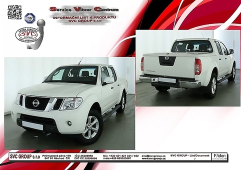 Tažné zařízení Nissan Navara
Maximální zatížení 140 kg
Maximální svislé zatížení bottom kg
Katalogové číslo 040-742