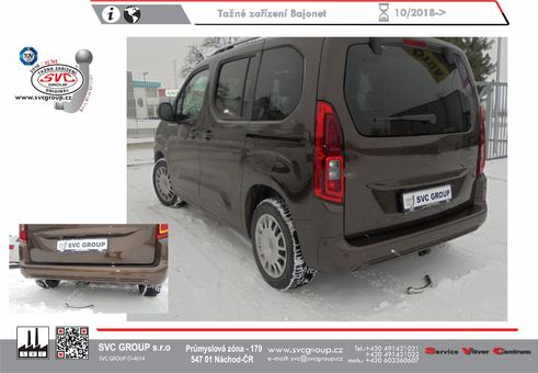 Tažné zařízení Citroen Berlingo 2008-
Maximální zatížení 95 kg
Maximální svislé zatížení bottom kg
Katalogové číslo 002-229