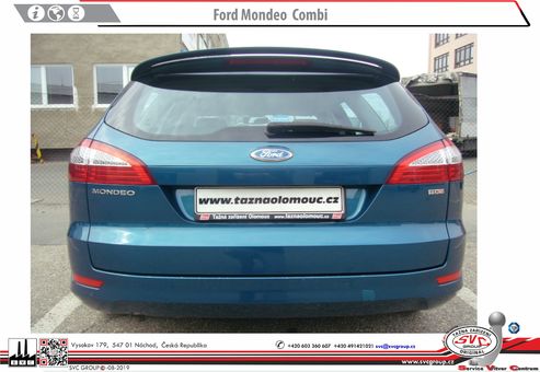 Tažné zařízení Ford Mondeo 2007 - 2014
Maximální zatížení 90 kg
Maximální svislé zatížení bottom kg
Katalogové číslo 003-248