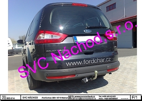 Tažné zařízení Ford Galaxy 2006 2015
Maximální zatížení 100 kg
Maximální svislé zatížení bottom kg
Katalogové číslo 002-218