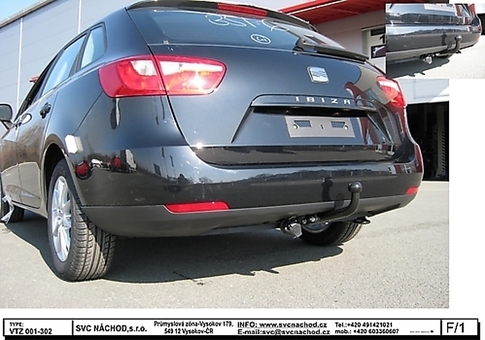 Tažné zařízení Seat Ibiza Combi  2010 -
Maximální zatížení 50 kg
Maximální svislé zatížení bottom kg
Katalogové číslo 001-302