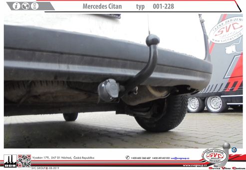 Tažné zařízení Mercedes Citan 2012 -
Maximální zatížení 75 kg
Maximální svislé zatížení bottom kg
Katalogové číslo 001-228
